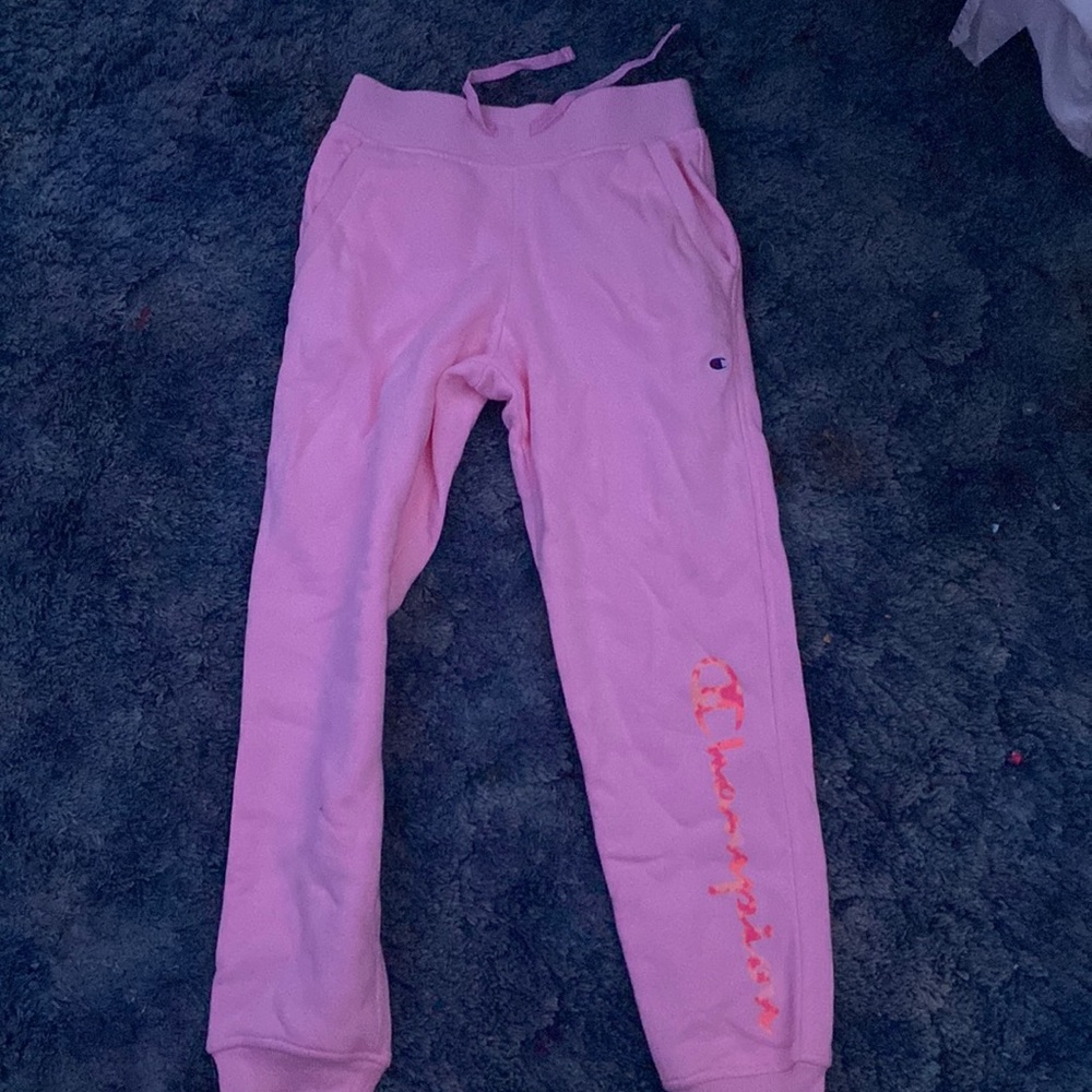 pink champion sweatpants/joggers